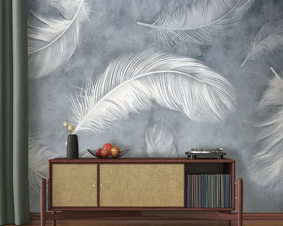 wall murals Organism, twig e feather u93395