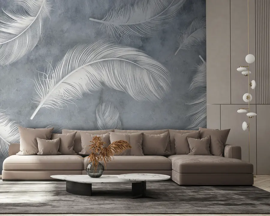 wall murals Organism, twig e feather u93395