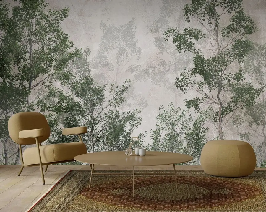 wall murals Green trees u78594