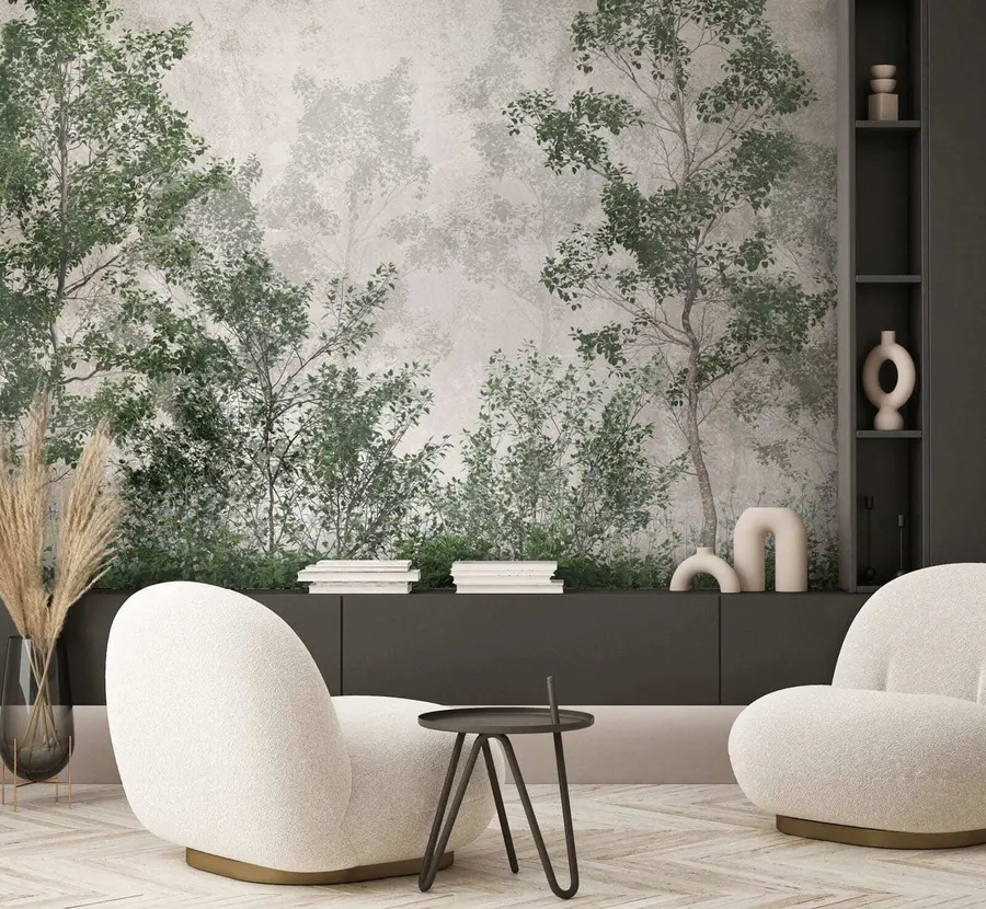 wall murals Green trees u78594