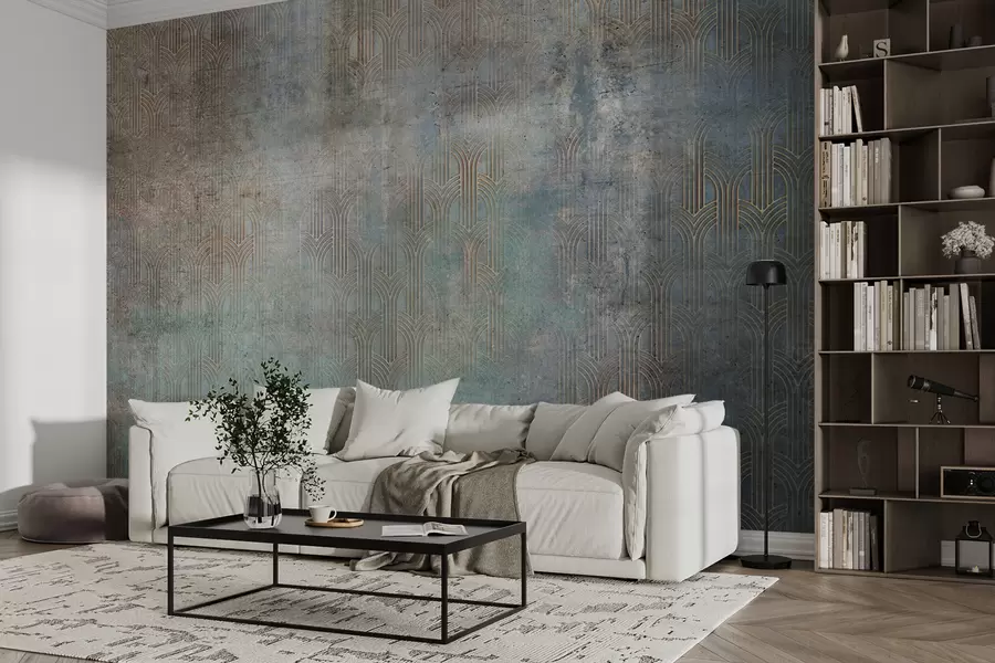 wall murals Arched pattern on grunge wall u73973