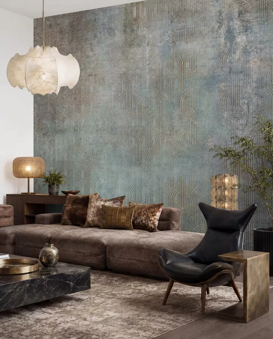 wall murals Arched pattern on grunge wall u73973