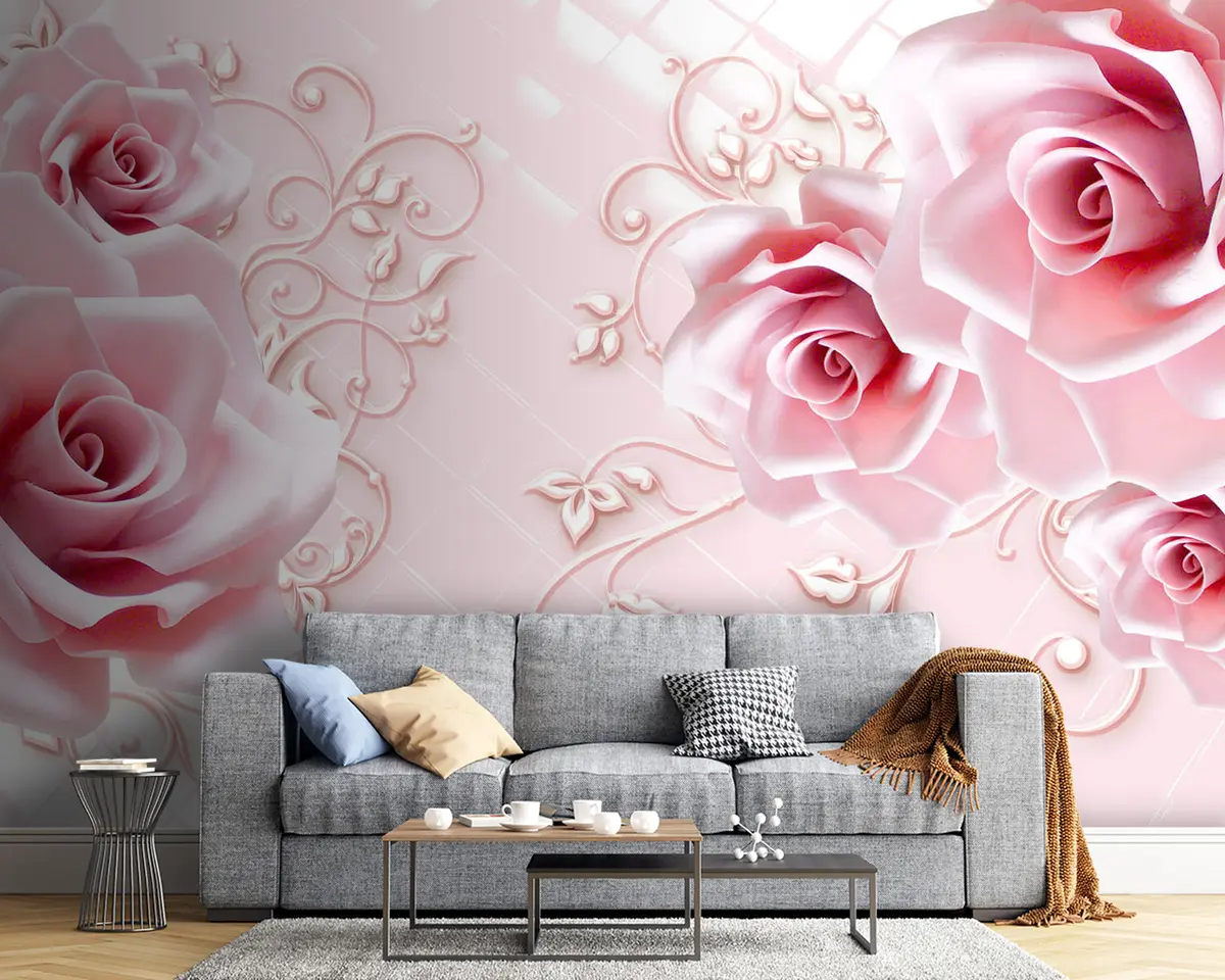 wall murals Flower, white and petal u47279