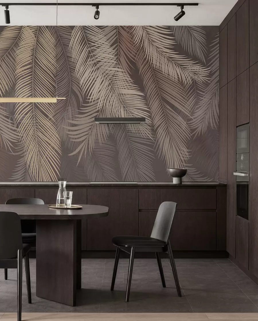 wall murals Bronze Palm Curtain u48556v1