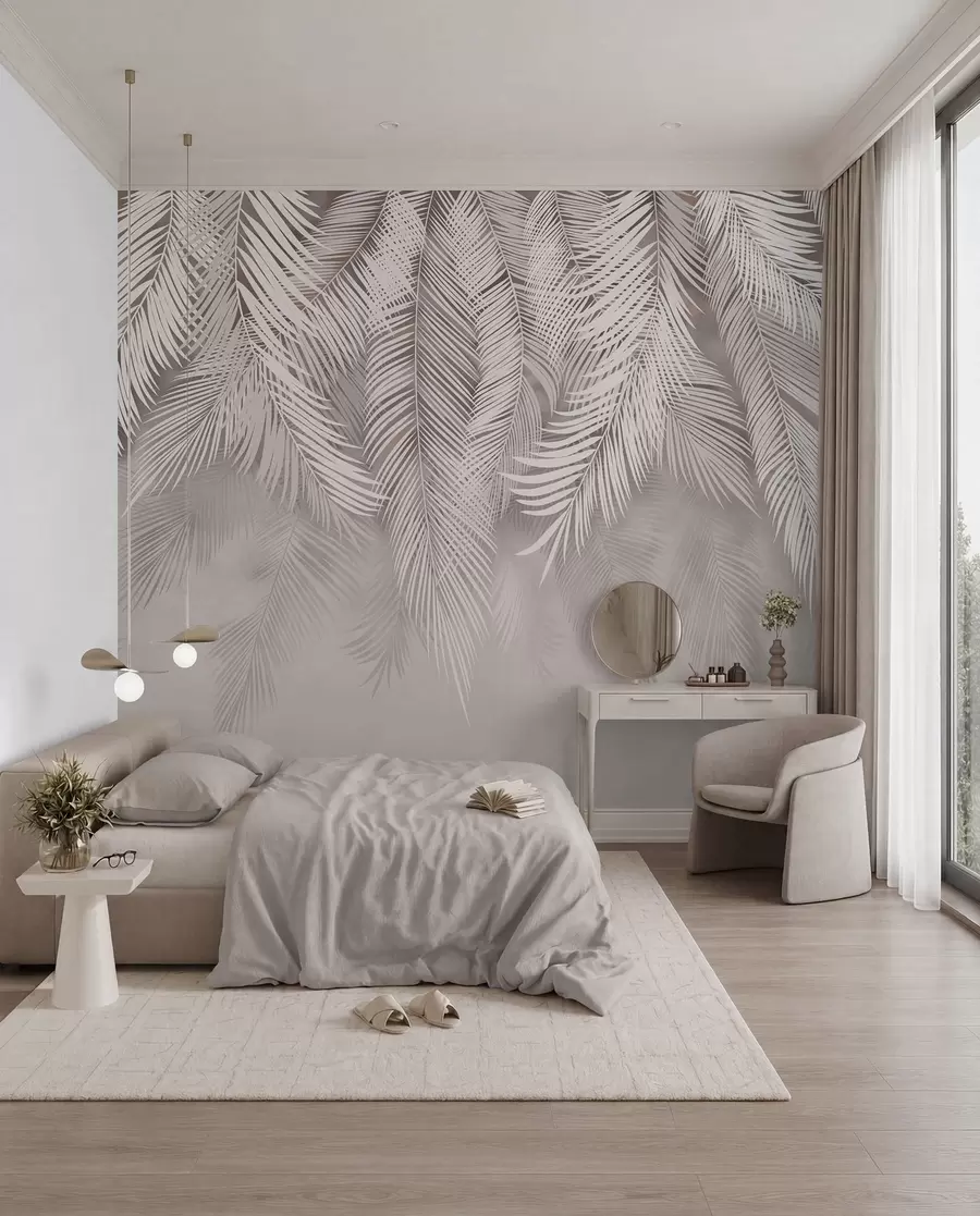 wall murals Delicate drooping leaves u48556v5