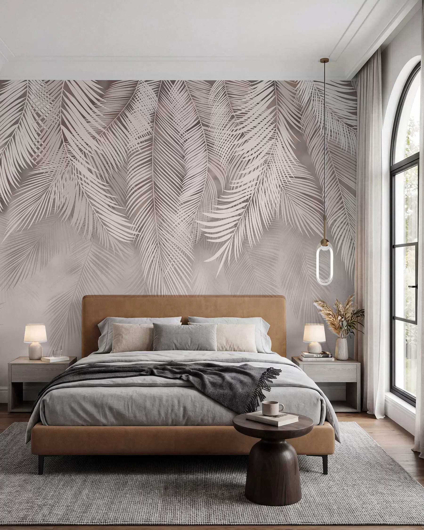 wall murals Rose Palm Curtain u48556v5