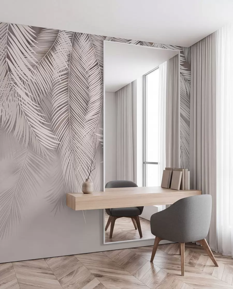 wall murals Rose Palm Curtain u48556v5