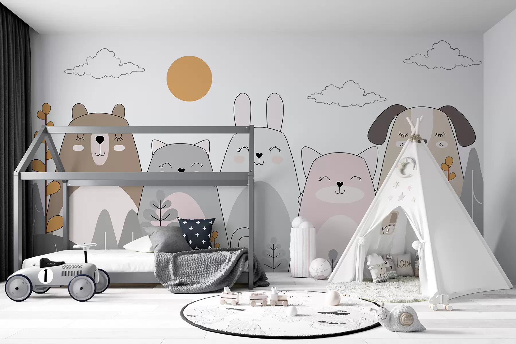 wall murals Lovely animals u93755