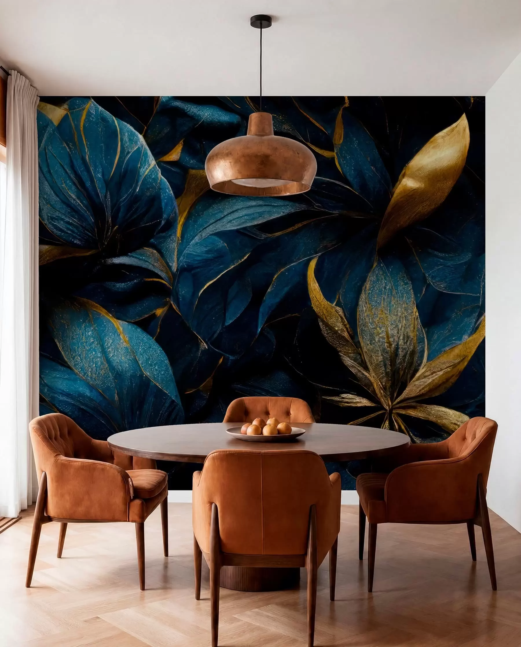 wall murals Blue royal flowers u74140