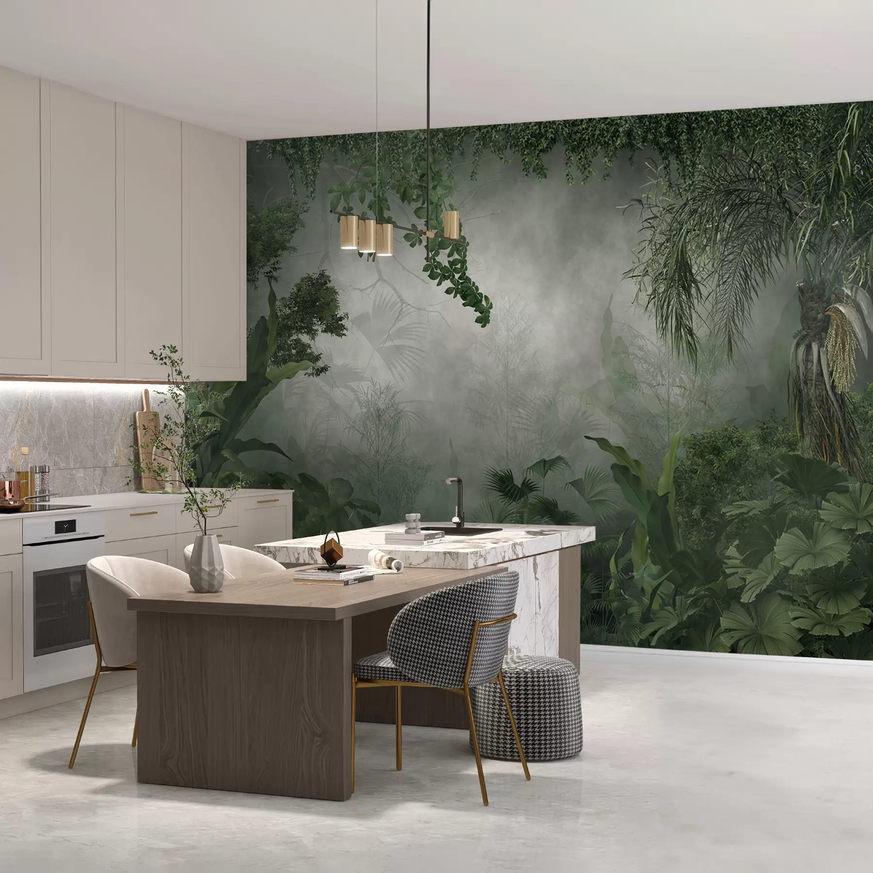 wall murals Mysterious jungle u74409