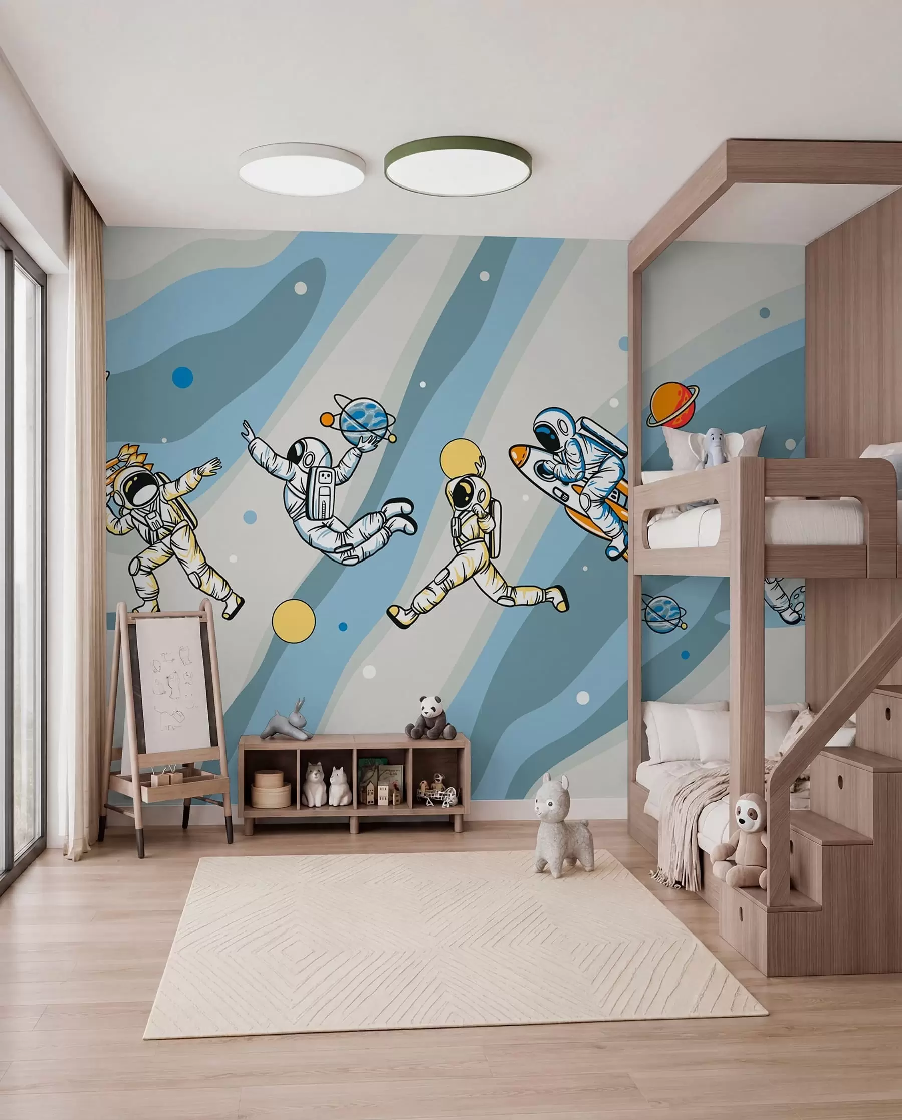 wall murals Sports classes with astronauts u93828