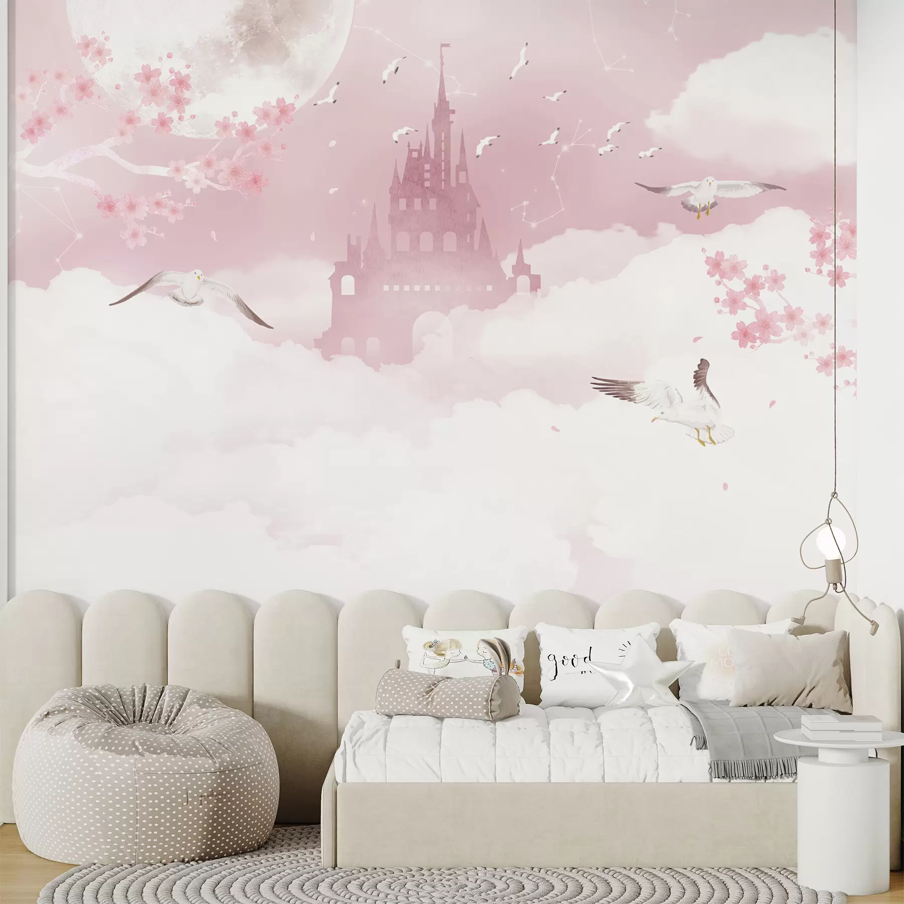 wall murals Cloud, pink and art u41232