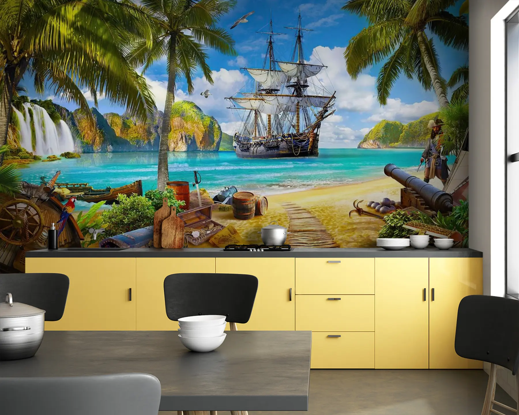 wall murals Water, cloud and sky u59784v3