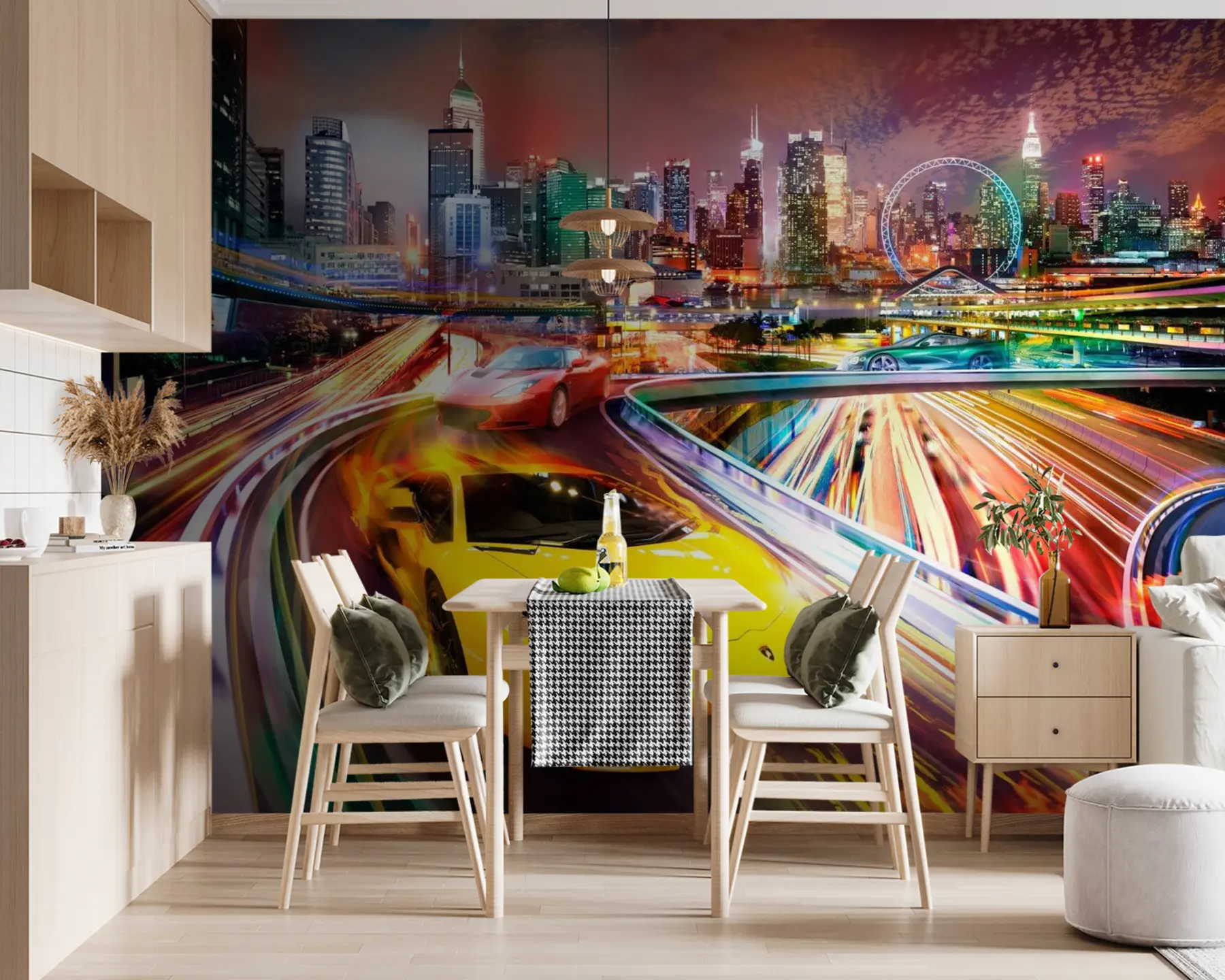 wall murals Tire, building and sky u64341