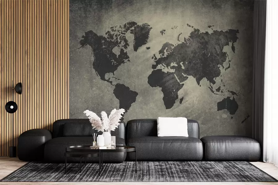 wall murals Brown, world and map u68156