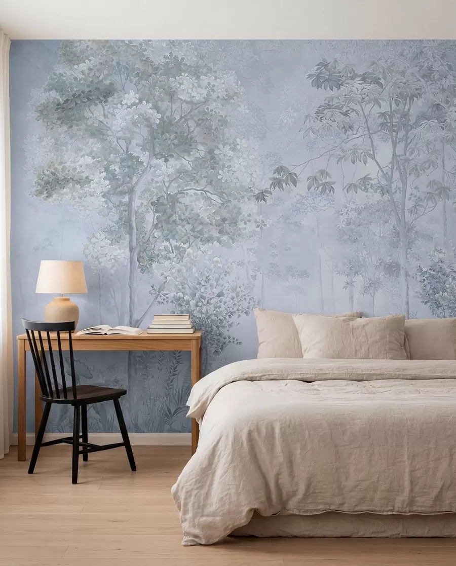 wall murals Woodland Sketch — Blue u78448v3
