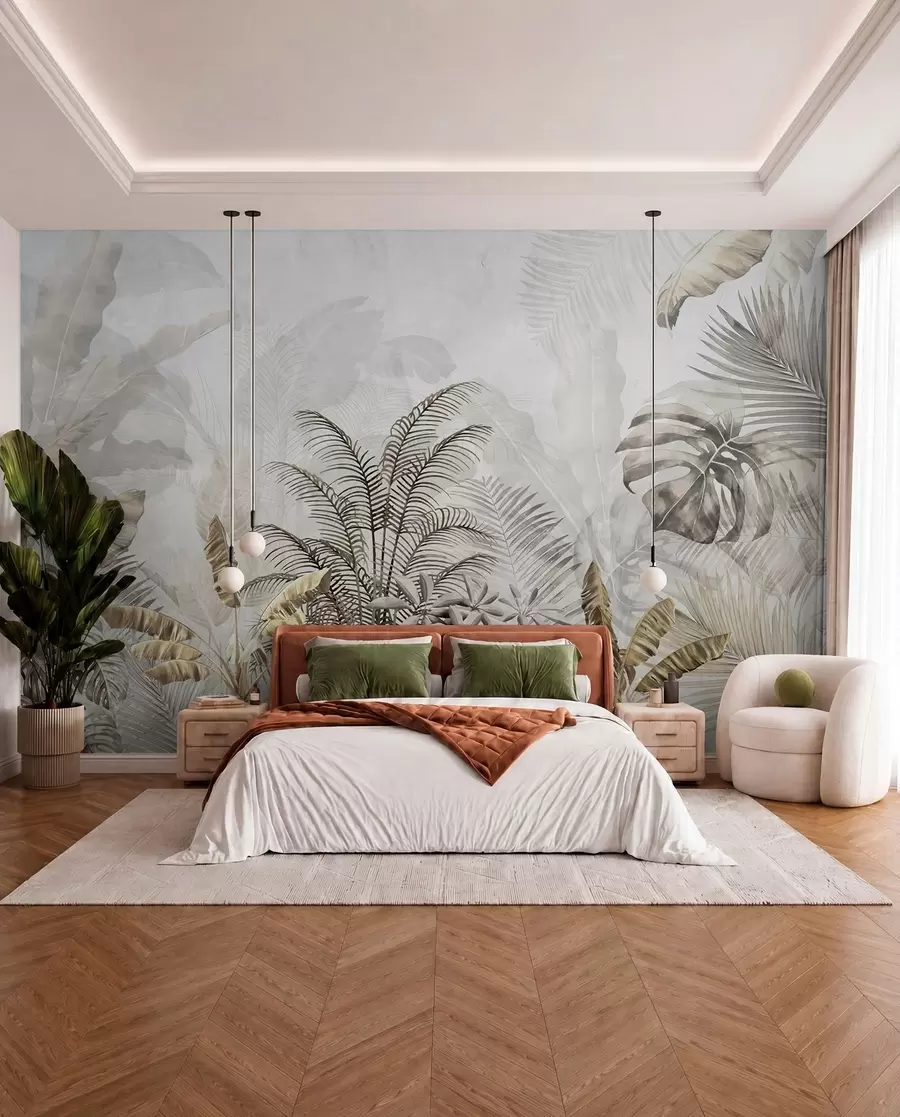 wall murals Jungle in Warm Grey u71284