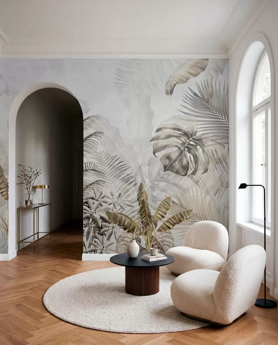 wall murals Jungle in Warm Grey u71284
