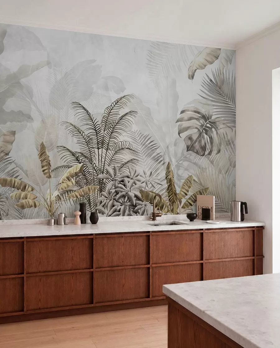 wall murals Jungle in Warm Grey u71284