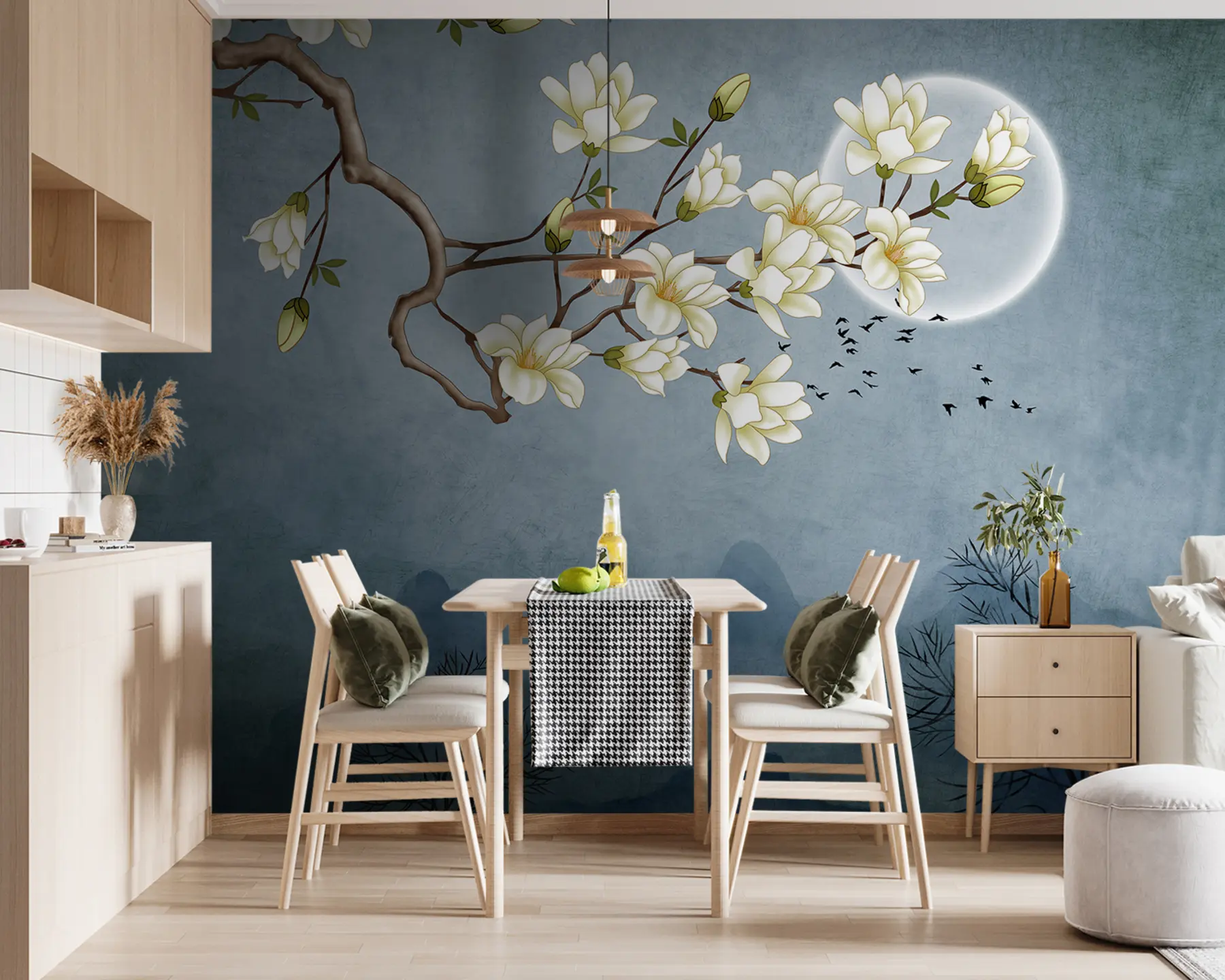 wall murals Magnolia and Moon u92999