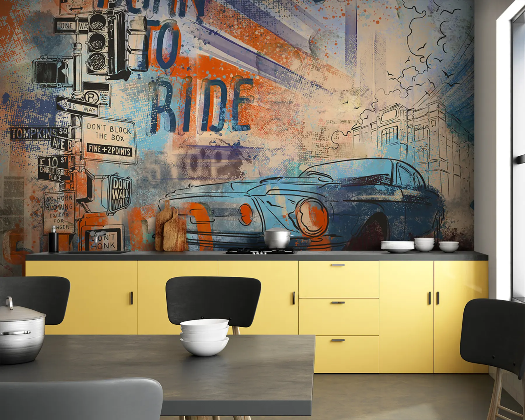 wall murals Retro car u93889