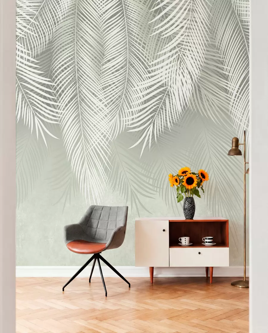 wall murals Pale Palm Veil u74489