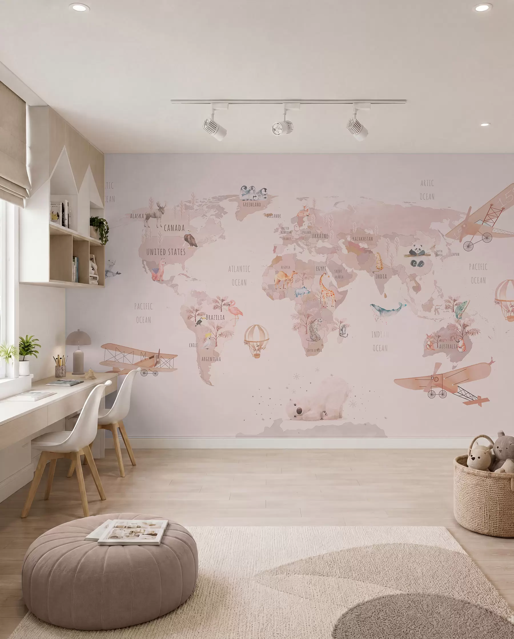 wall murals Fairytale map of the world u74508