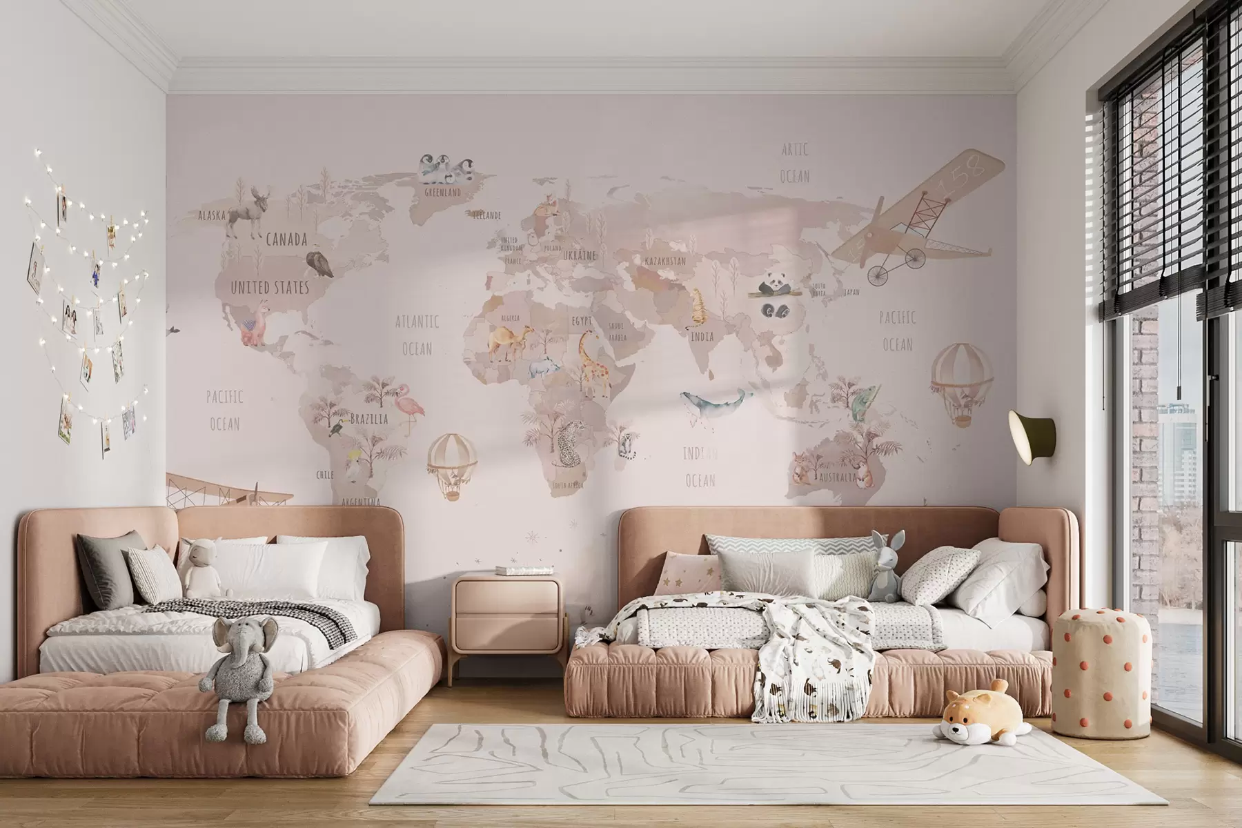 wall murals Fairytale map of the world u74508