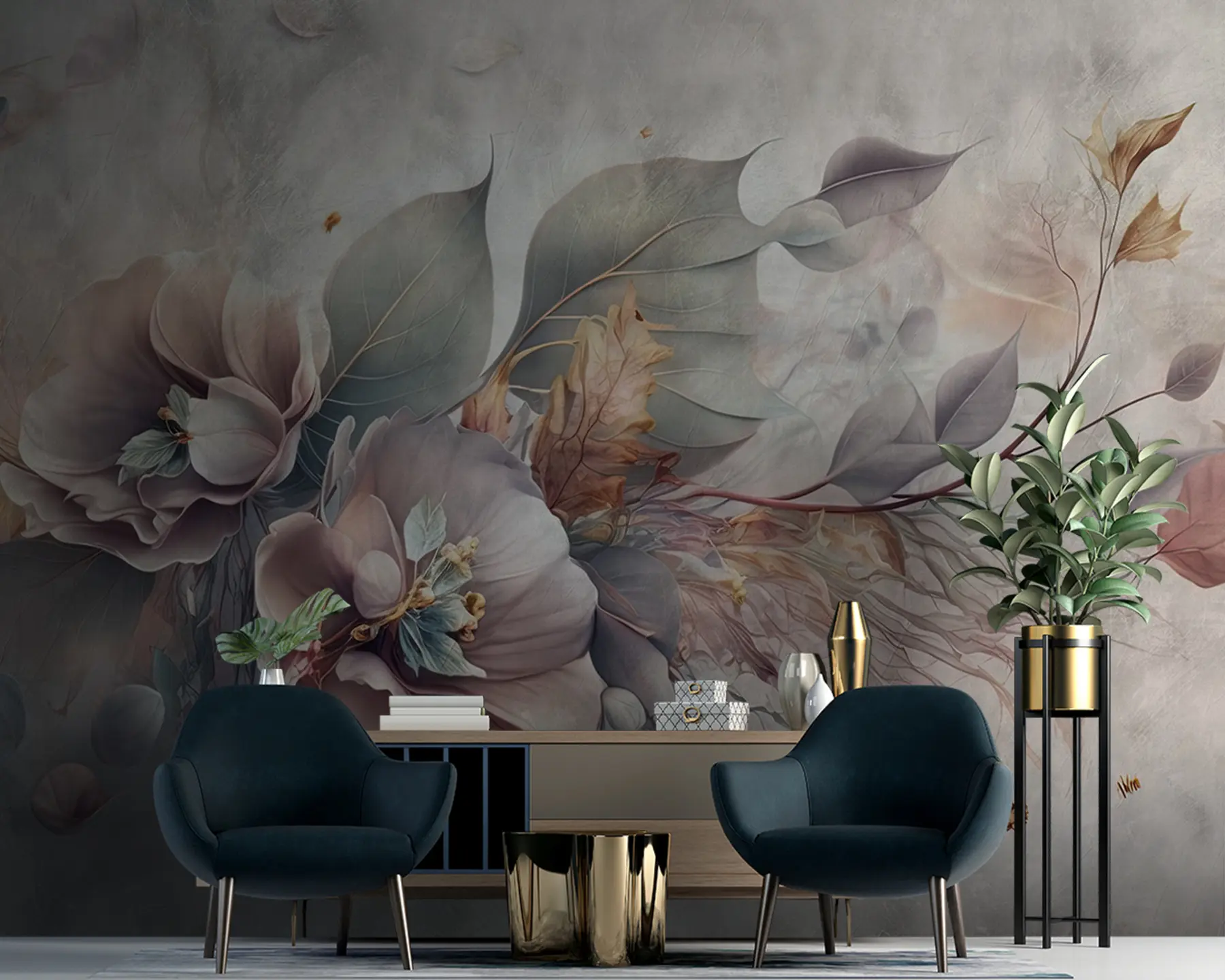 wall murals Chimera flowers u93930