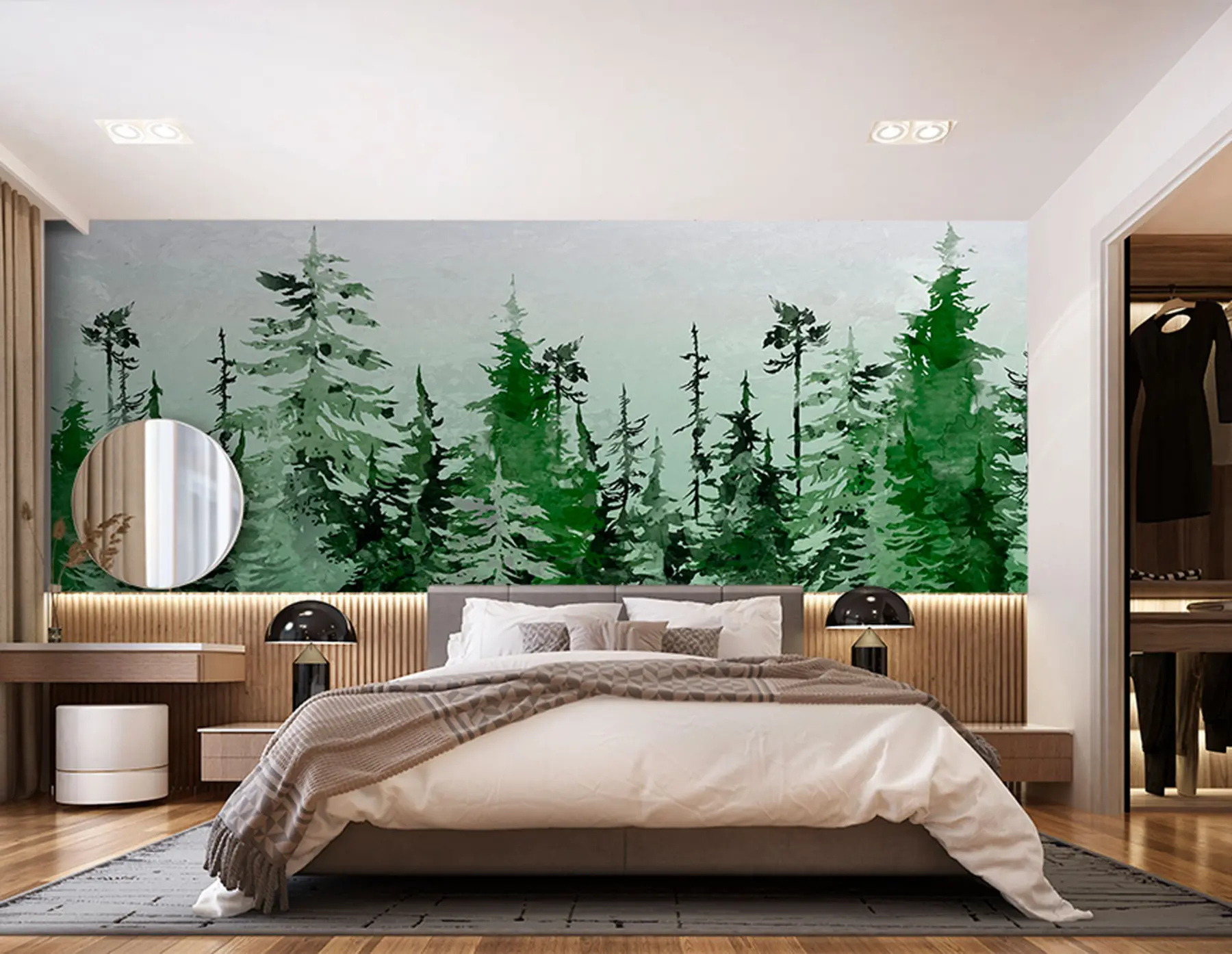 wall murals Ate artistic drawing watercolor u75173
