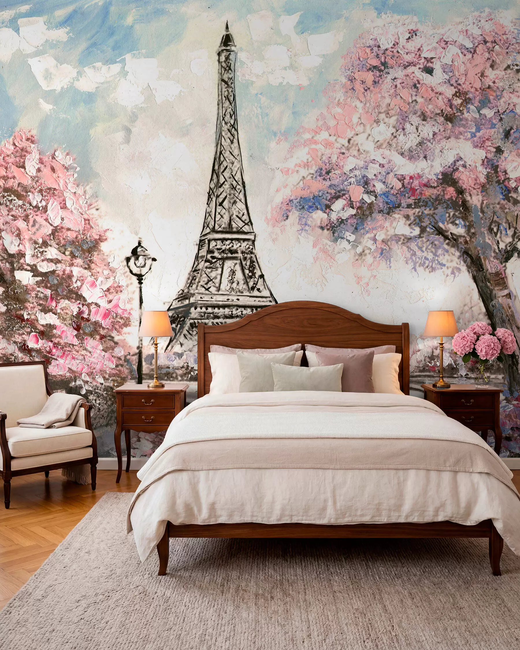 wall murals Street view of Paris u74631