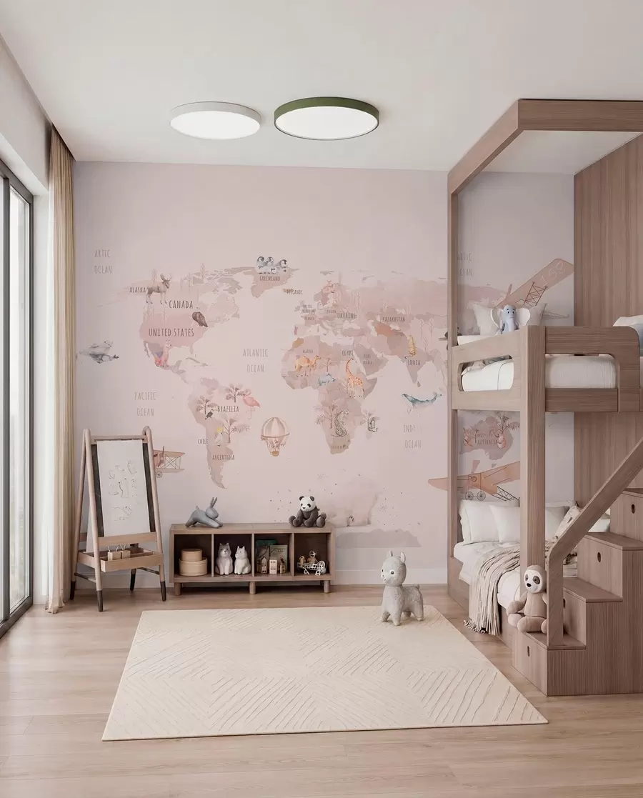 wall murals Little Aviator’s Map u93908