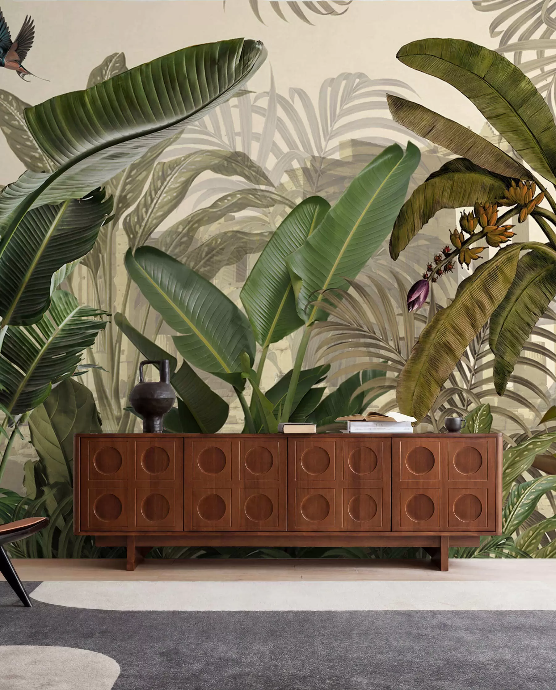 wall murals Tropical jungle and leaves u74748