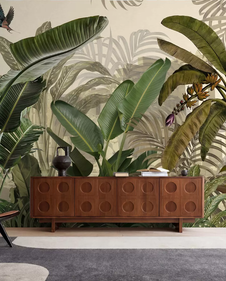 wall murals Tropical jungle and leaves u74748