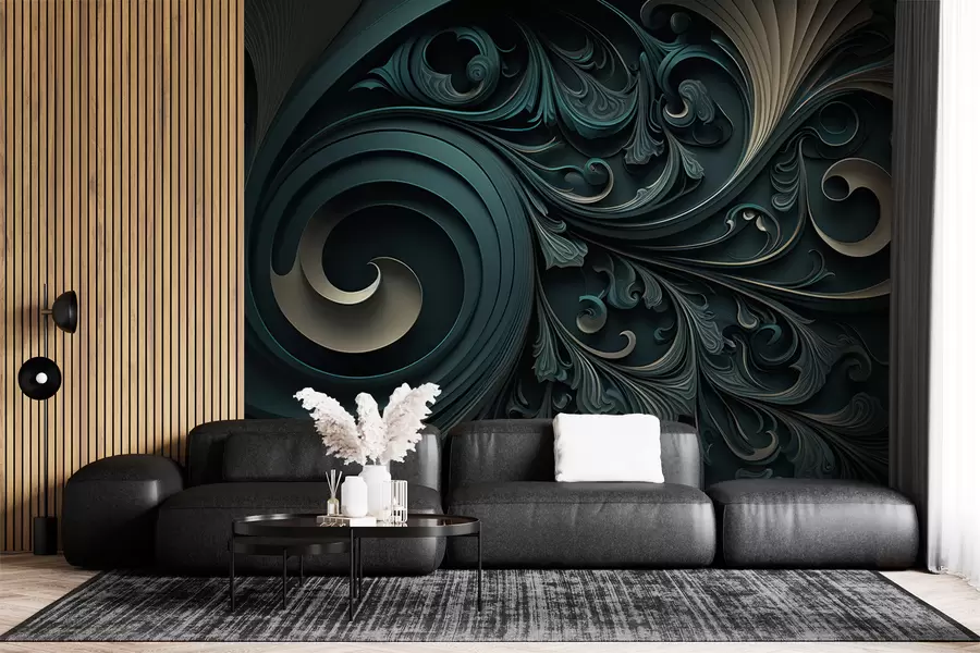 wall murals Designed background with geometric shapes u74823