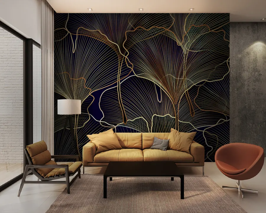 wall murals Ginkgo leaves are large u94065