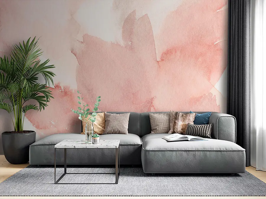 wall murals Watercolor background pink u74872