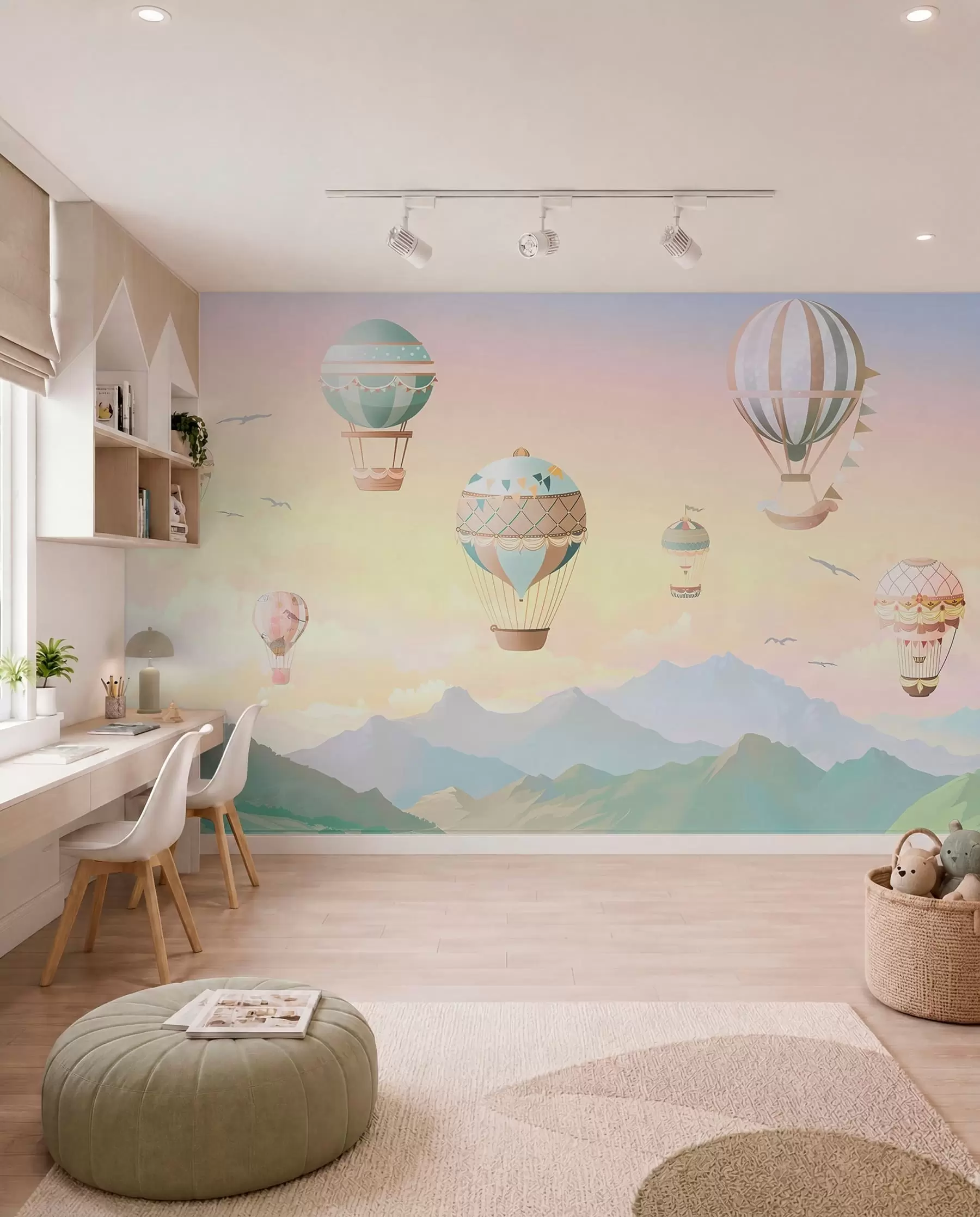 wall murals Balloons above the Valley u94137