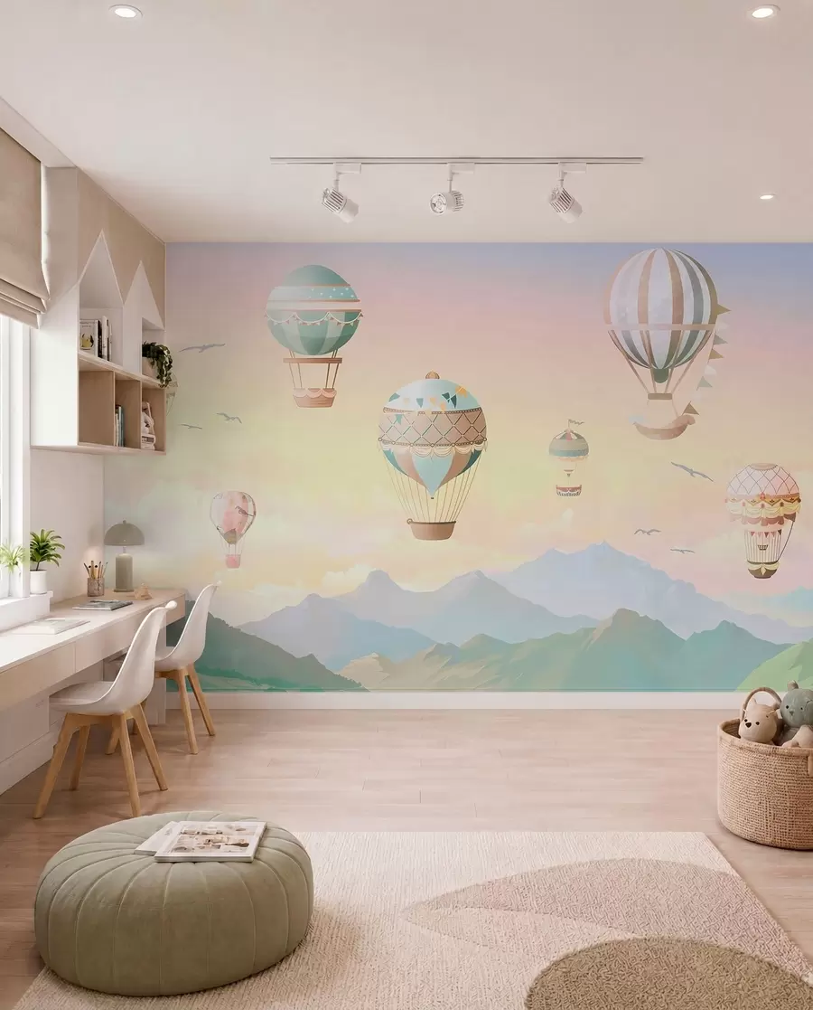 wall murals Balloons above the Valley u94137