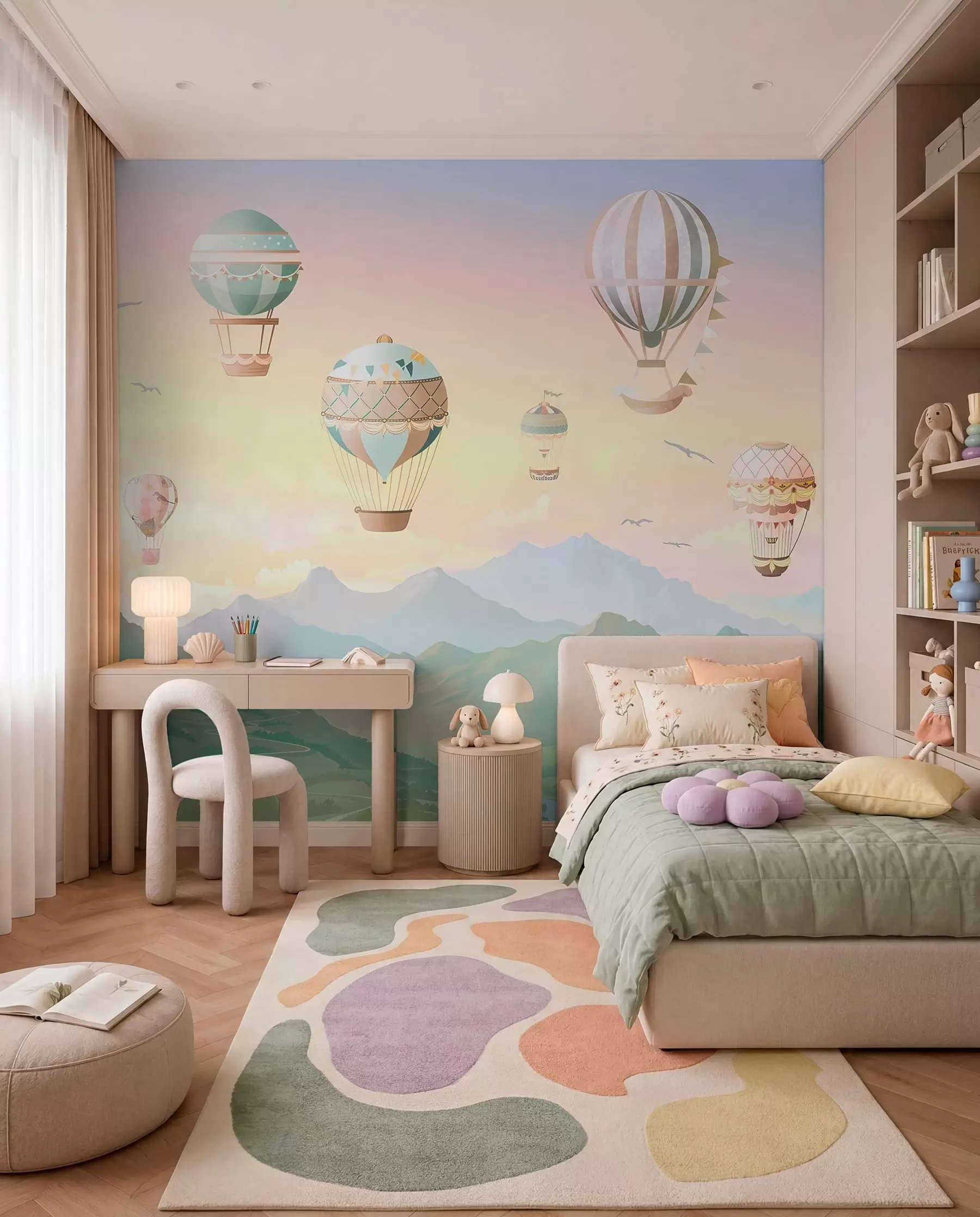 wall murals Balloons above the Valley u94137