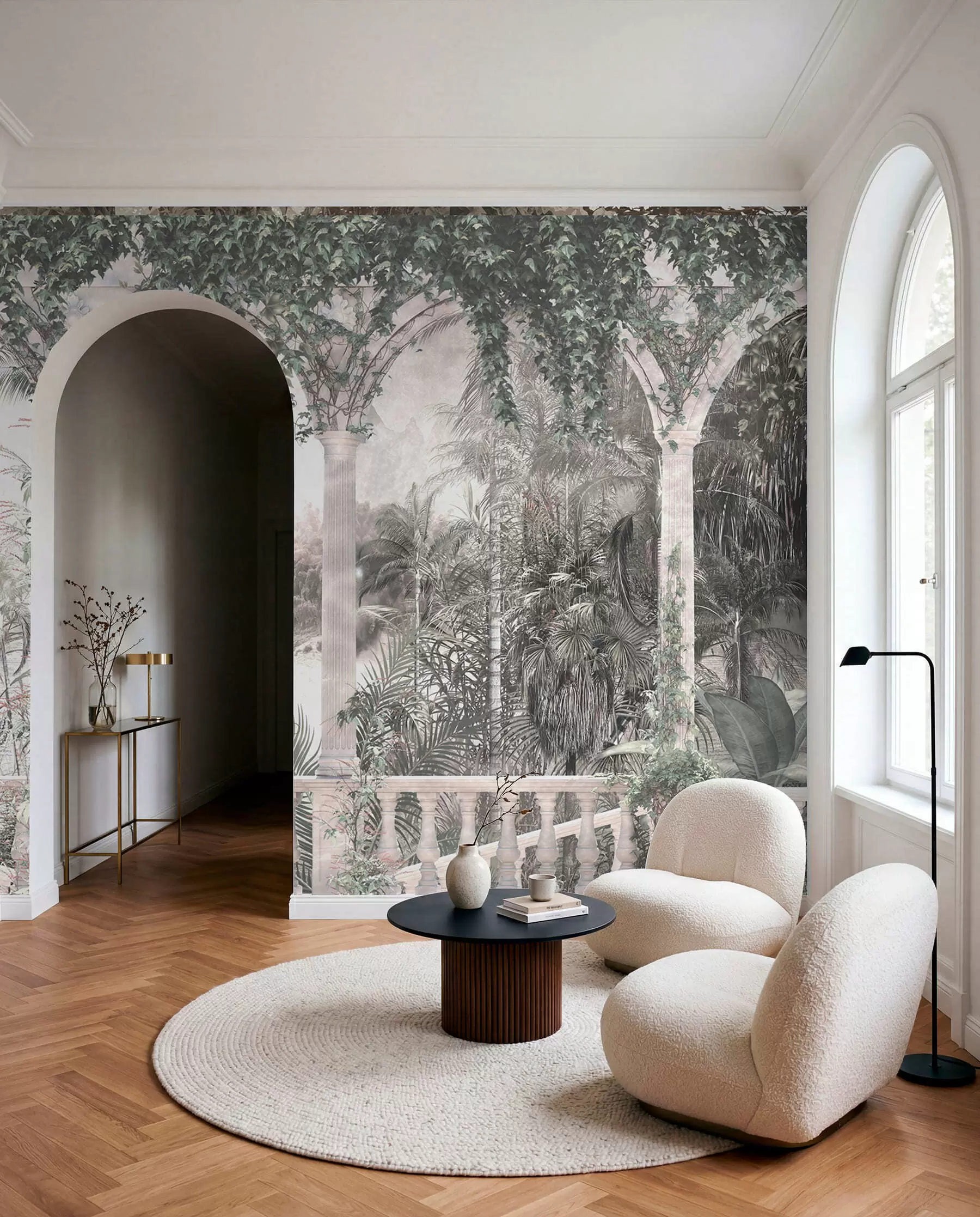 wall murals Ancient arches in garden u94141