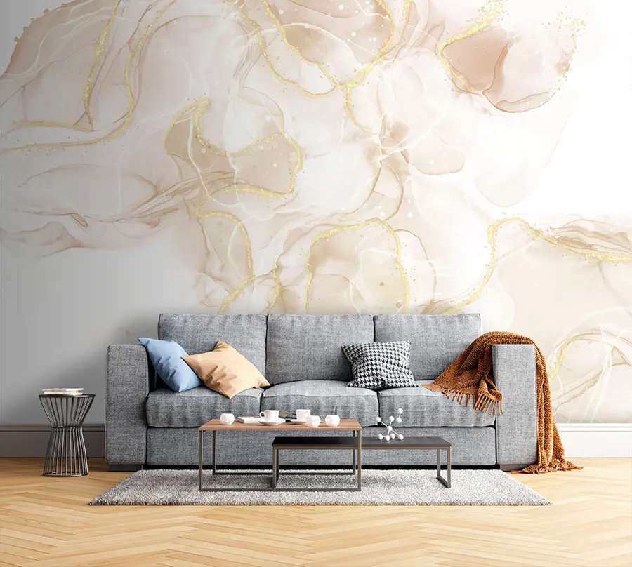 wall murals Gentle creamy fluid u75374