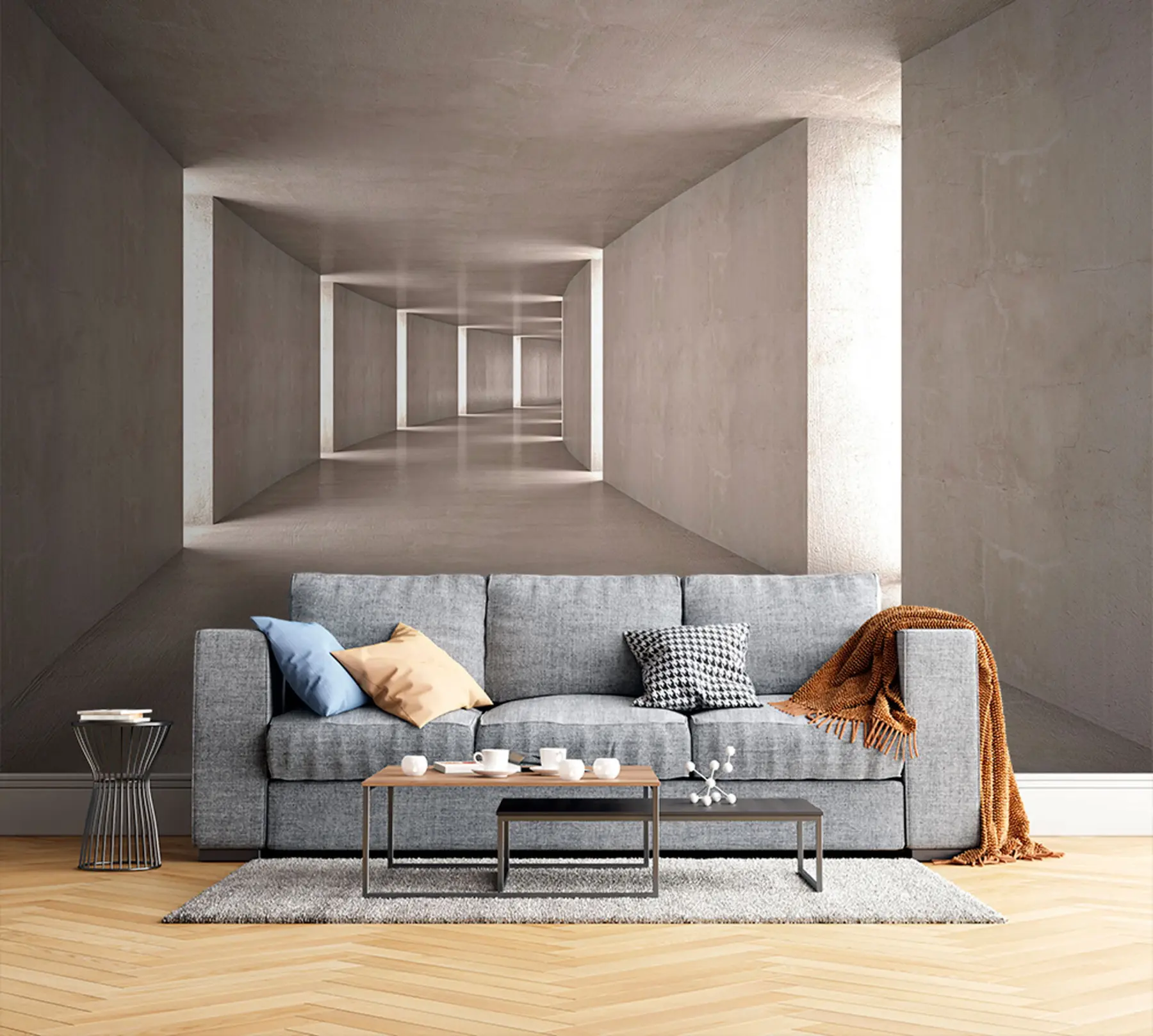 wall murals Abstract tunnel u75401