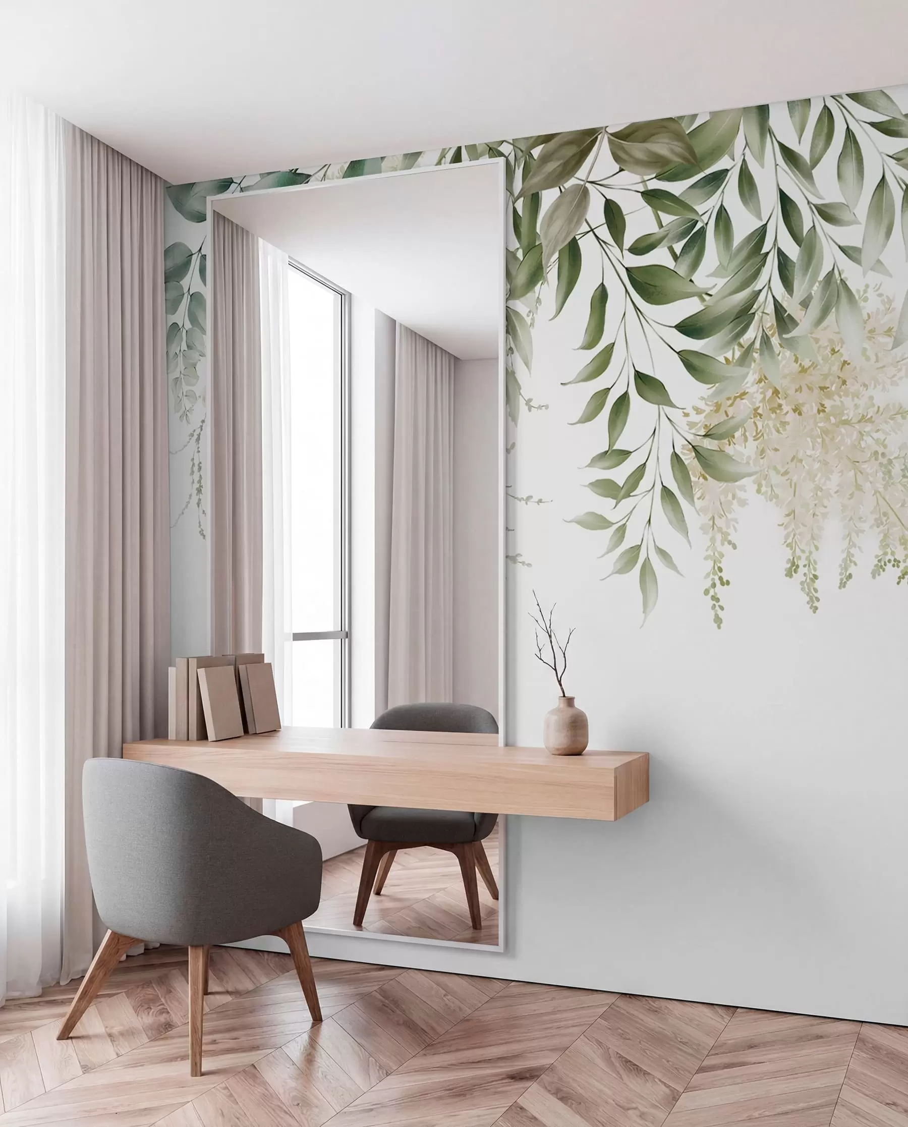 wall murals Green Floral Garland u94197
