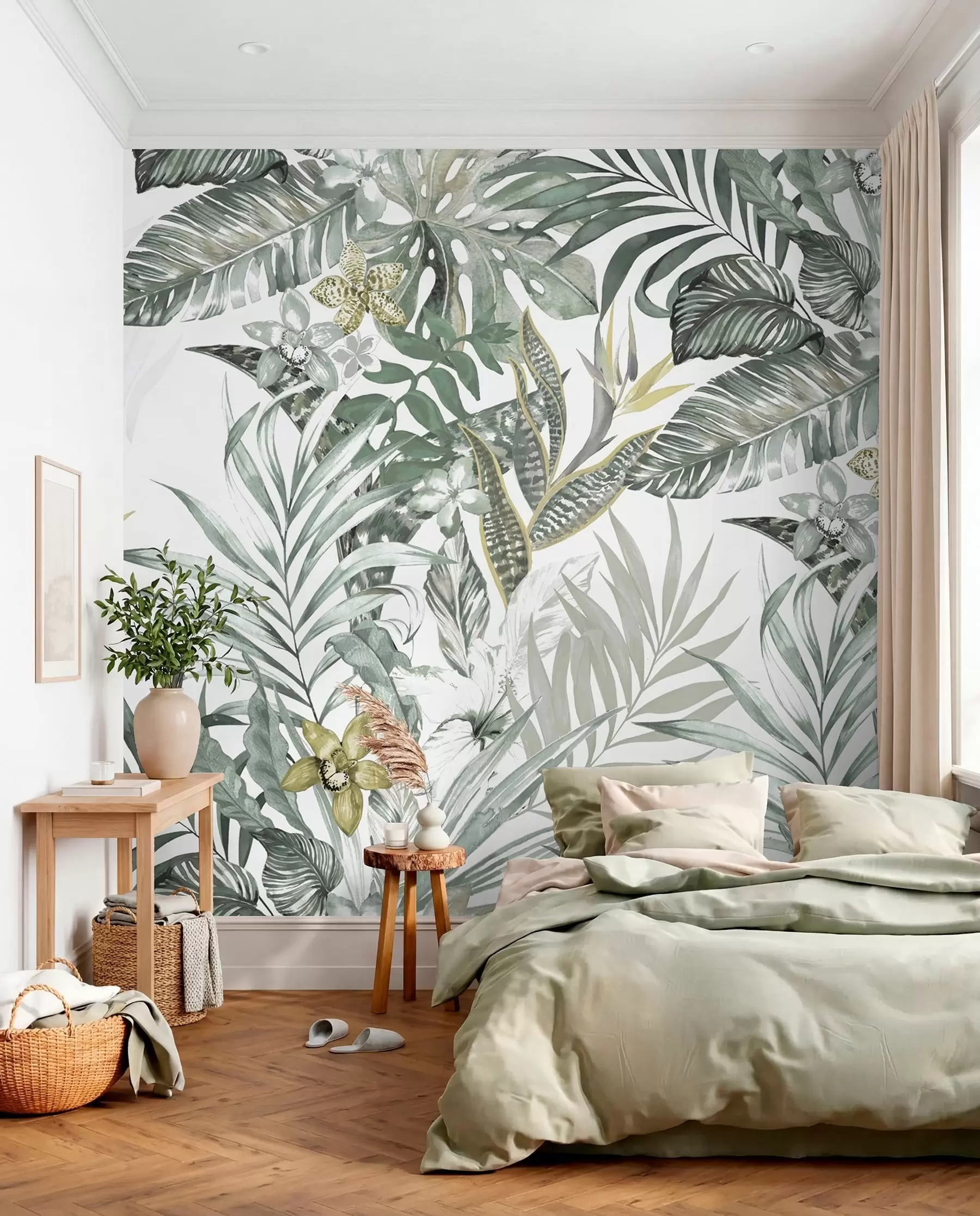 wall murals Birds in a Botanical Weave u94199