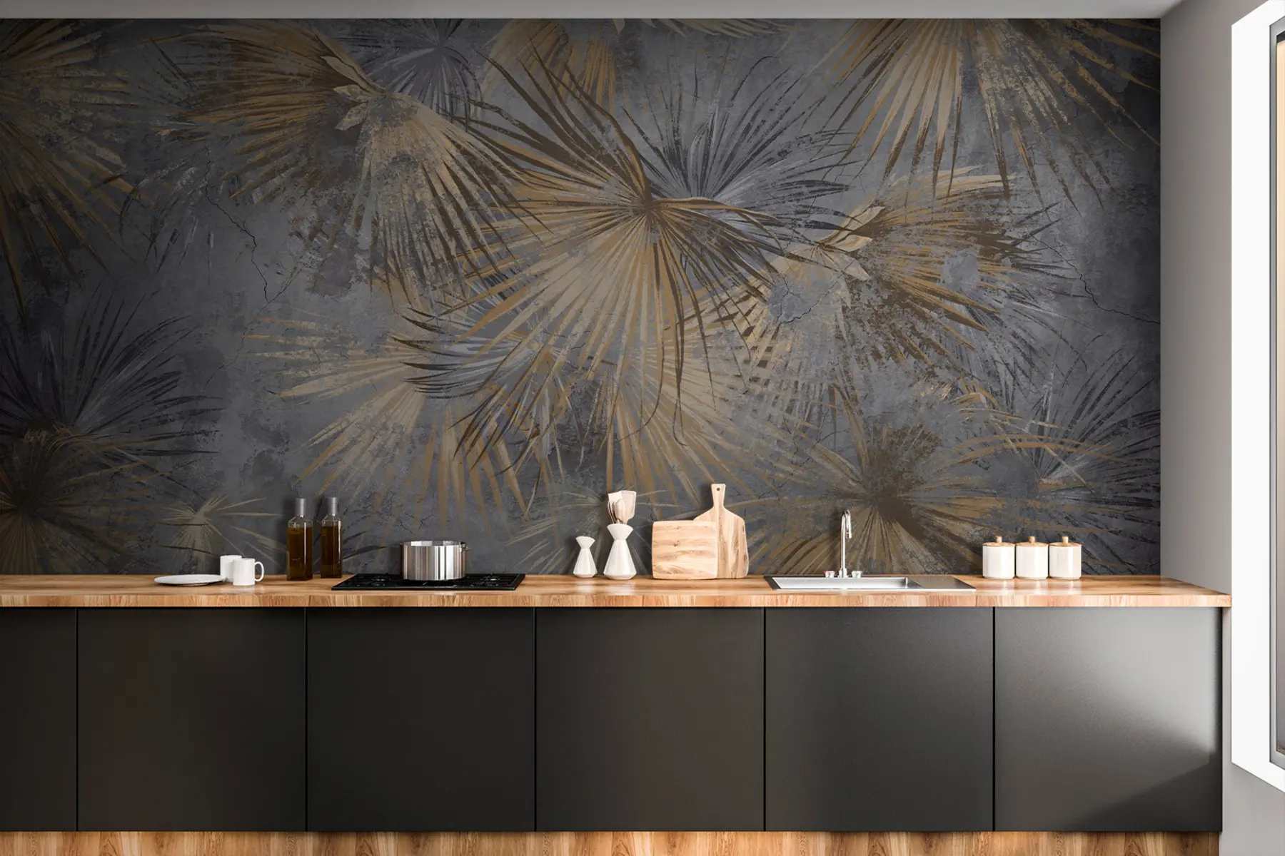 wall murals palm grunge u75787