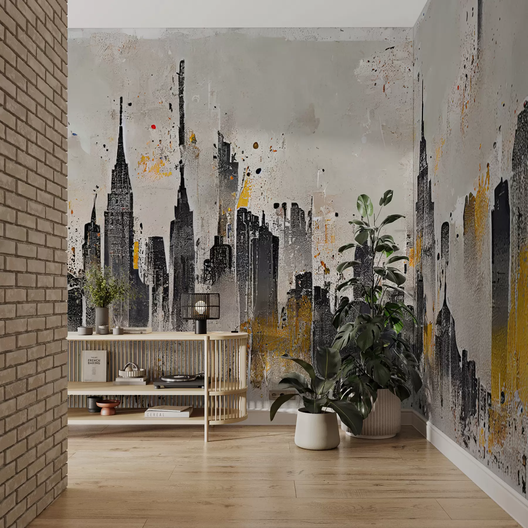 wall murals grunge city u75797