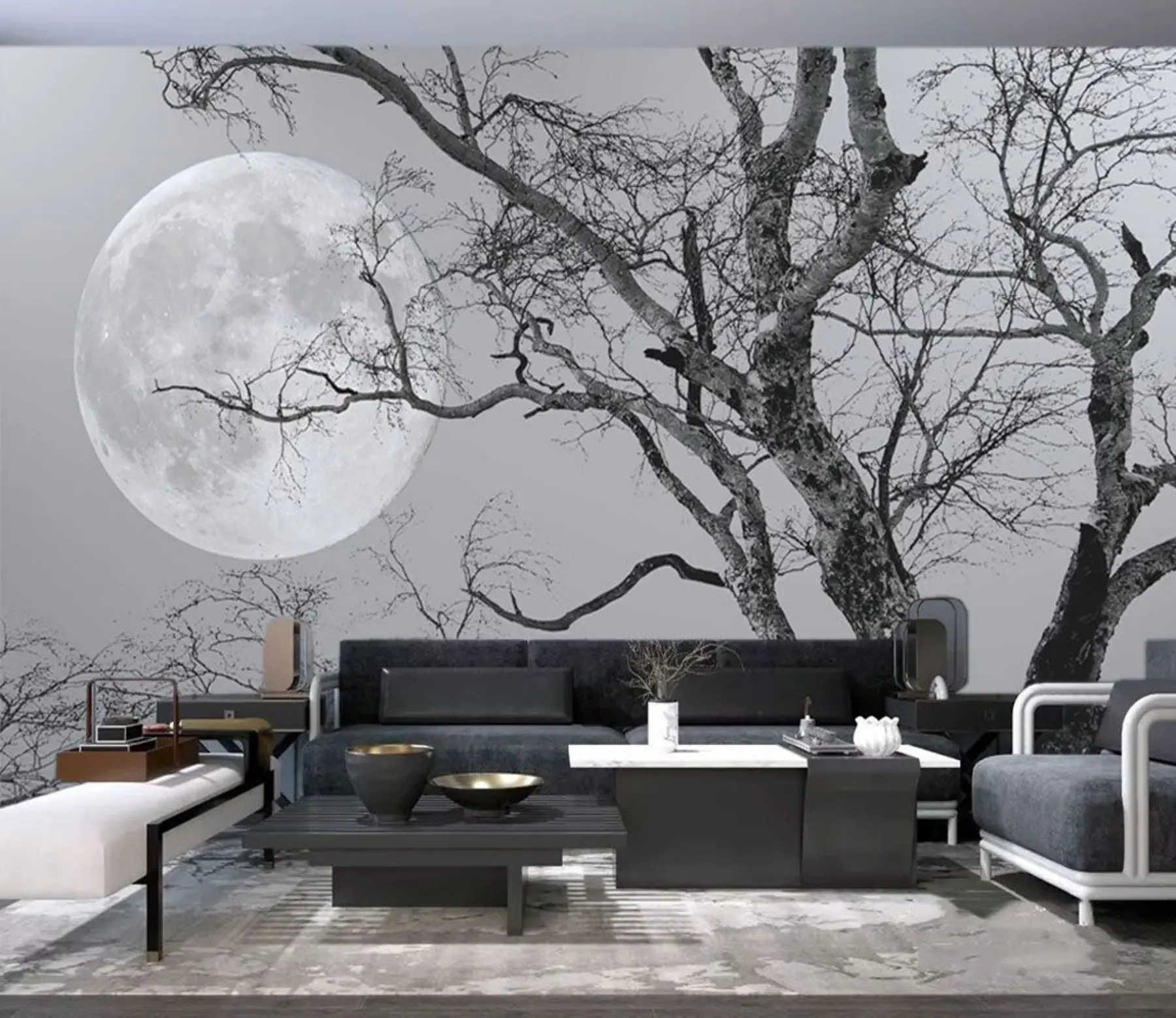 wall murals Sky, moon and world u19208