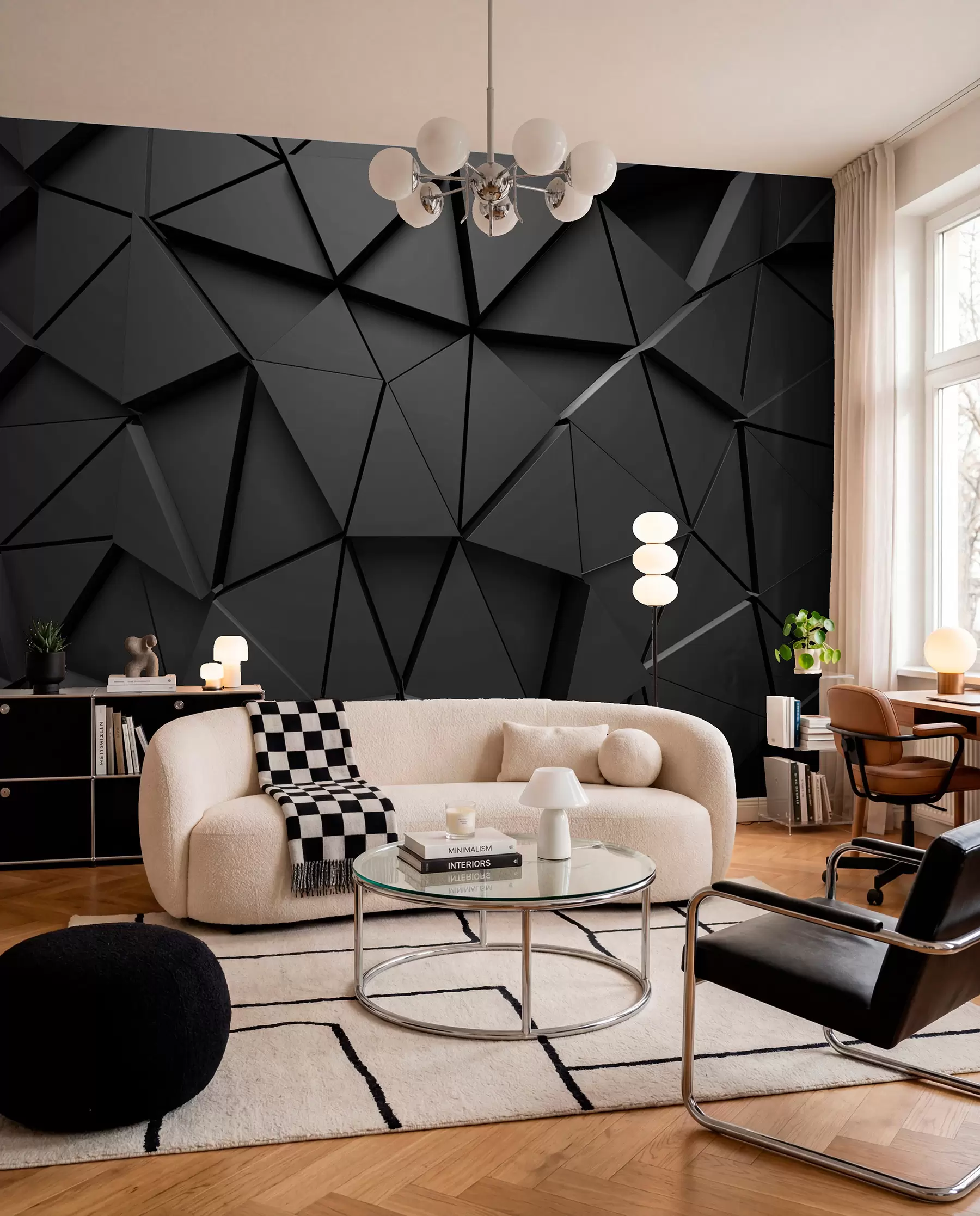 wall murals Graphite triangles u03062