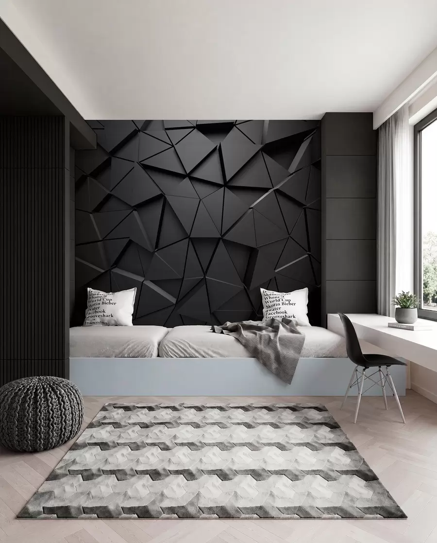 wall murals Graphite Facet Mosaic u03062